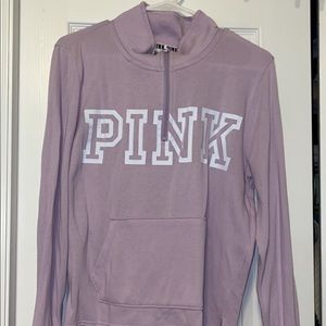 PINK long sleeve quarter zip